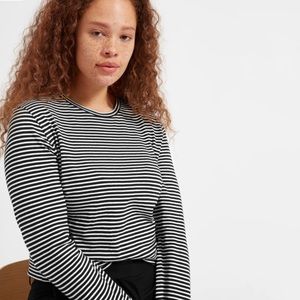 Everlane Slim Cotton Long-Sleeve Crew XS